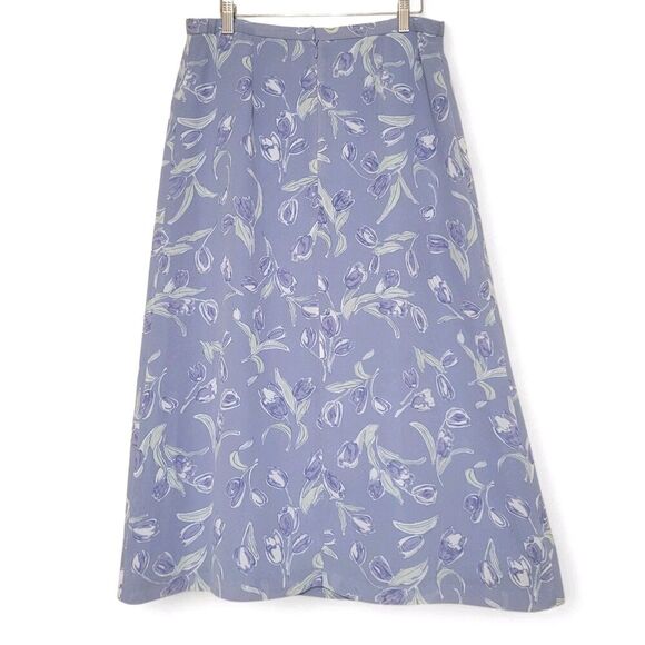 Vintage Pendleton Modest Midi Skirt- Tulip Garden Floral - Ceremony Classic P 14 - Picture 5 of 5